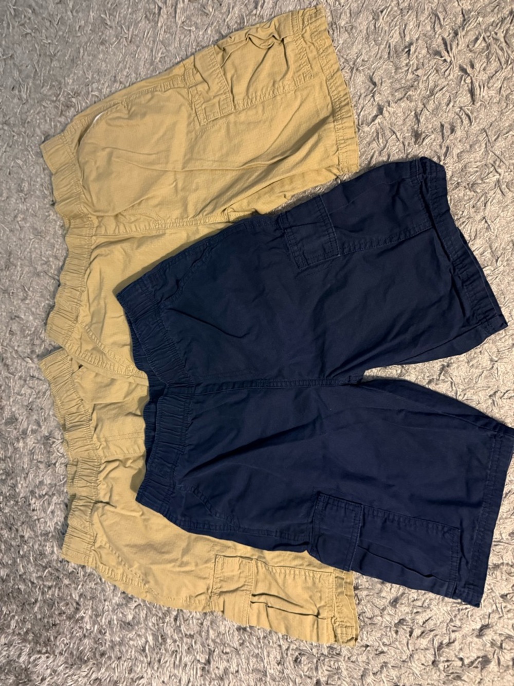The Children's Place Navy and Khaki Cargo Shorts bundle of 3 size 10 husky